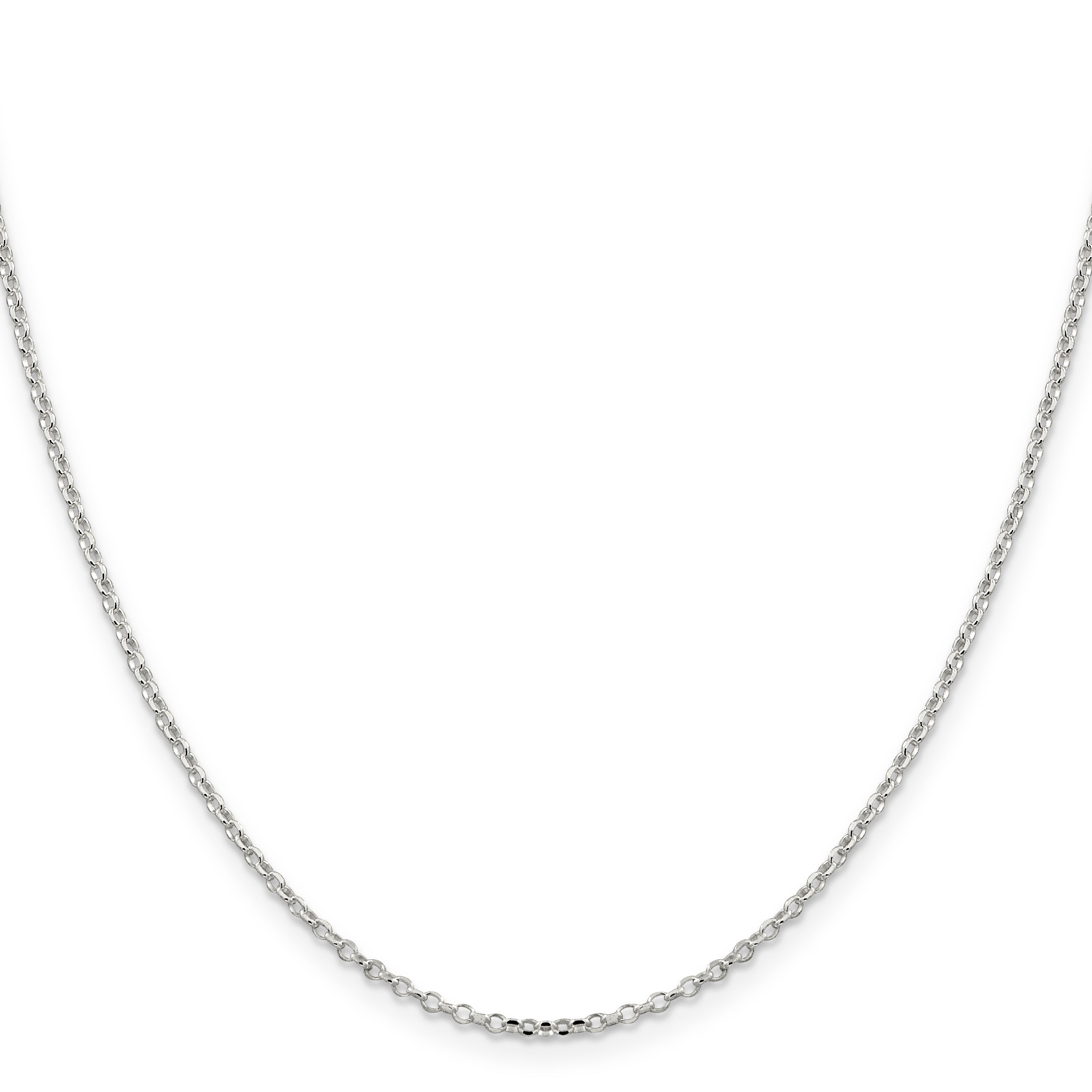 22 Inch Sterling Silver 1.75mm Diamond-Cut Cable Chain Necklace