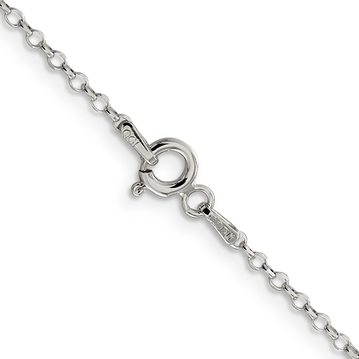16 Inch Sterling Silver 1.75mm Diamond-Cut Cable Chain Necklace