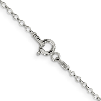 16 Inch Sterling Silver 1.75mm Diamond-Cut Cable Chain Necklace