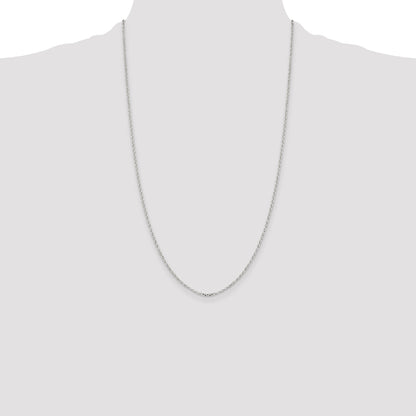 26 Inch Sterling Silver 1.75mm Diamond-Cut Cable Chain Necklace