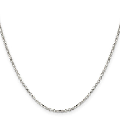30 Inch Sterling Silver 2.2mm Diamond-Cut Cable Chain Necklace