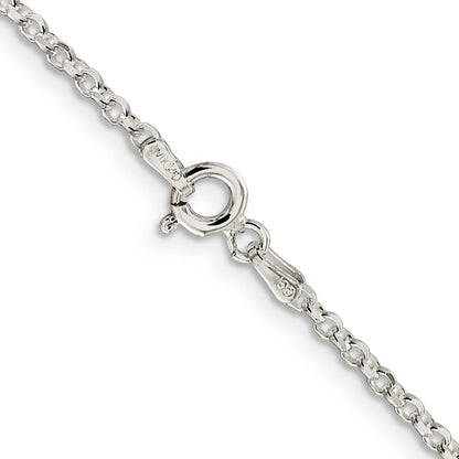 26 Inch Sterling Silver 2.2mm Diamond-Cut Cable Chain Necklace