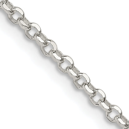 18 Inch Sterling Silver 2.2mm Diamond-Cut Cable Chain Necklace