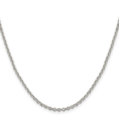 30 Inch Sterling Silver 2.6mm Diamond-Cut Cable Chain Necklace