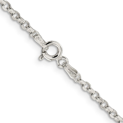 20 Inch Sterling Silver 2.6mm Diamond-Cut Cable Chain Necklace