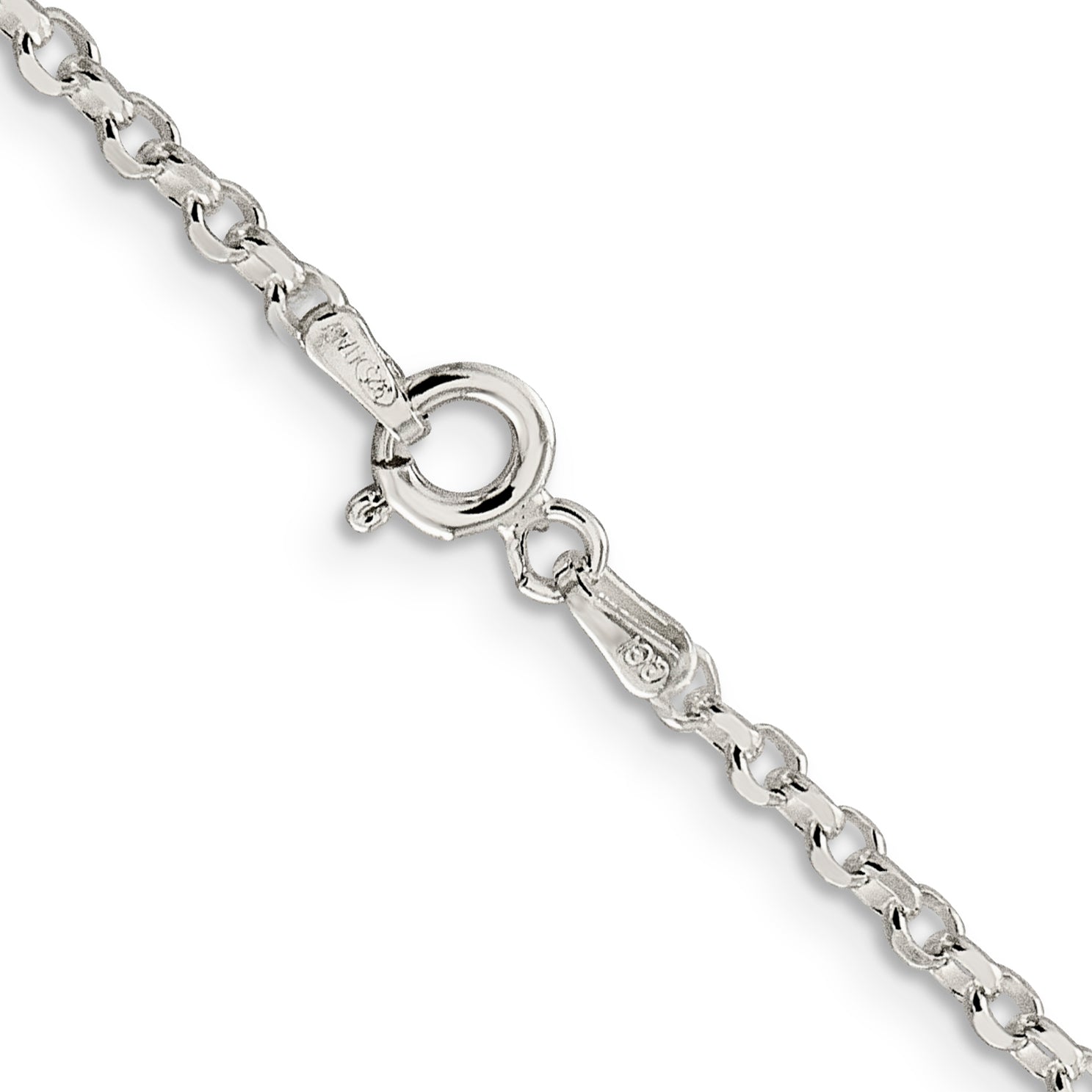 18 Inch Sterling Silver 2.6mm Diamond-Cut Cable Chain Necklace