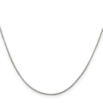 30 Inch Sterling Silver 1mm Round Box Chain Necklace