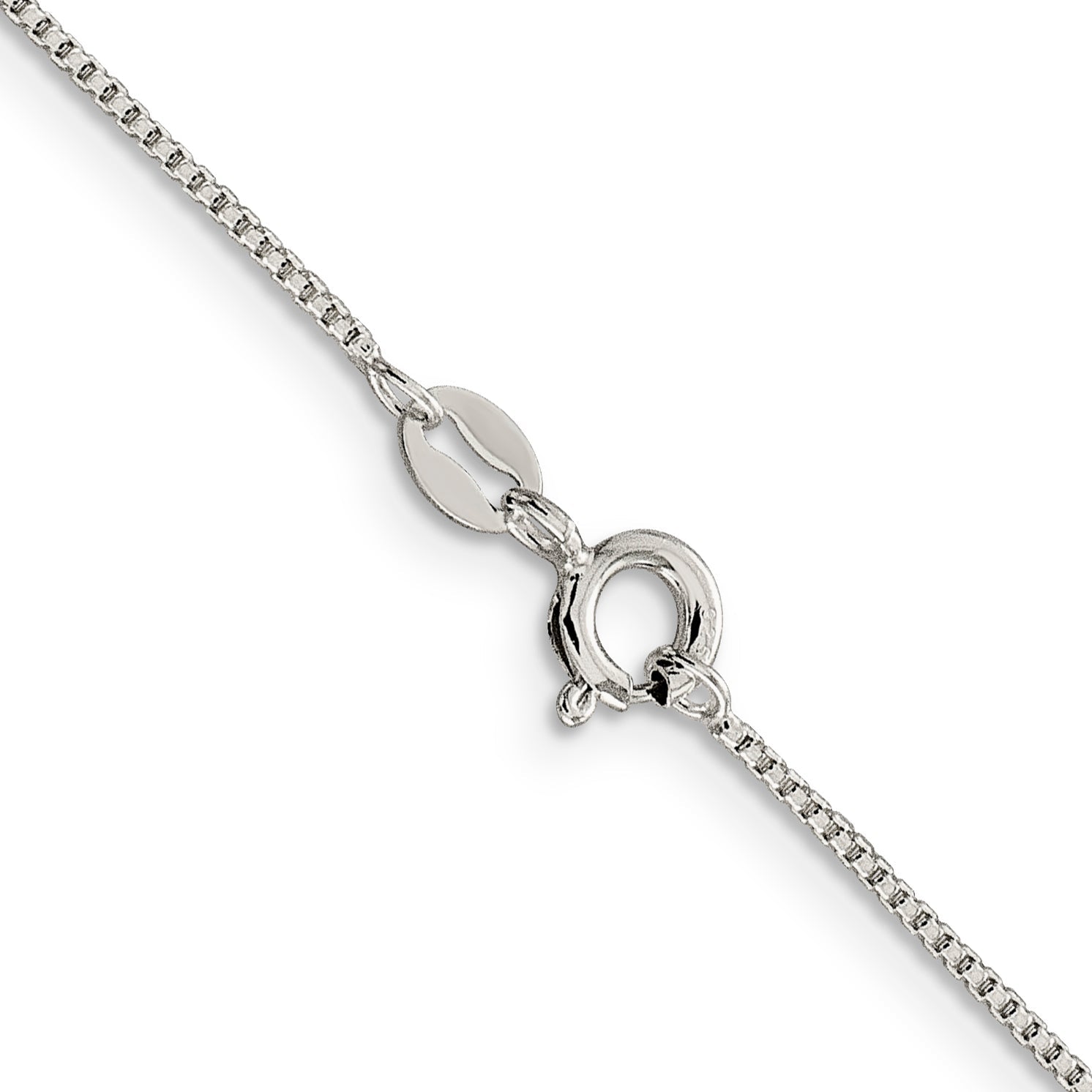 22 Inch Sterling Silver 1mm Round Box Chain Necklace