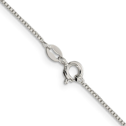 36 Inch Sterling Silver 1mm Round Box Chain Necklace