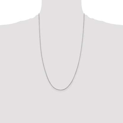 26 Inch Sterling Silver 1mm Round Box Chain Necklace