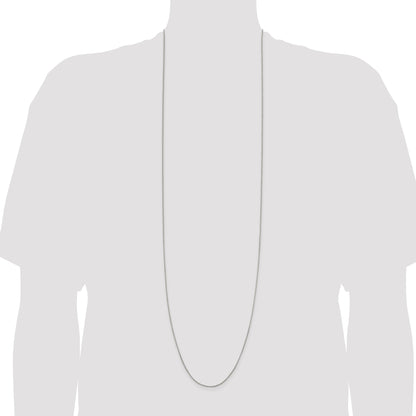 42 Inch Sterling Silver 1mm Round Box Chain Necklace