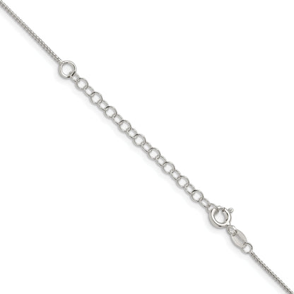 18 Inch Sterling Silver 1mm Round Box Chain W/2In Ext.