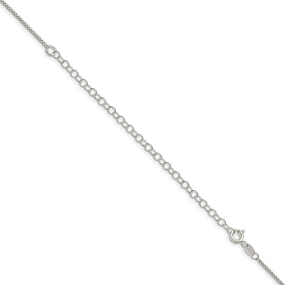 22 Inch Sterling Silver 1.25mm Round Box Chain W/4In Ext.
