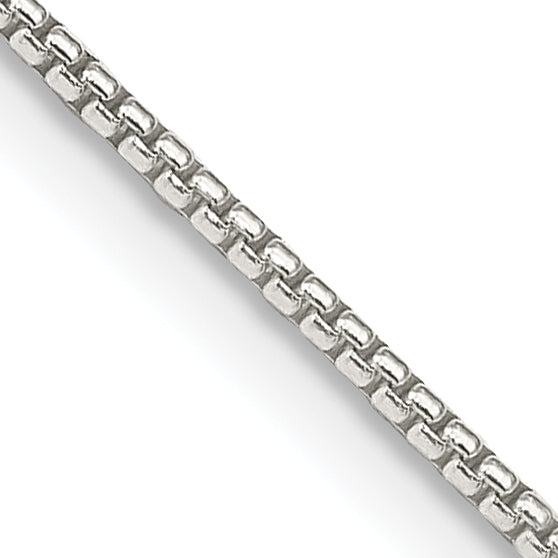 30 Inch Sterling Silver 1.25mm Round Box Chain Necklace