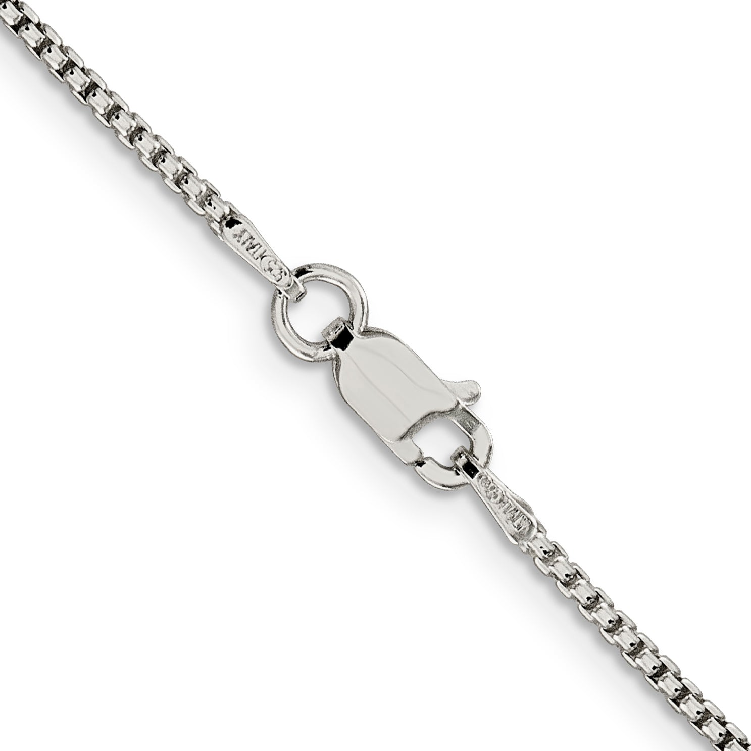 26 Inch Sterling Silver 1.5mm Round Box Chain Necklace