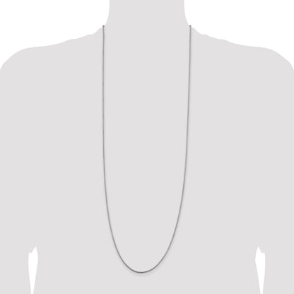 36 Inch Sterling Silver 1.5mm Round Box Chain Necklace