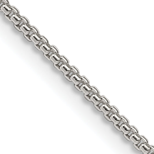 16 Inch Sterling Silver 1.5mm Round Box Chain Necklace
