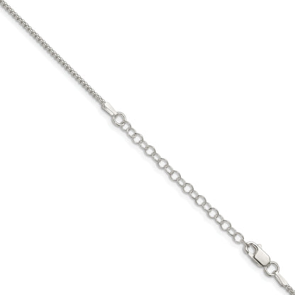18 Inch Sterling Silver 1.5mm Round Box Chain W/2In Ext.