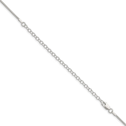 22 Inch Sterling Silver 1.5mm Round Box Chain W/4In Ext.