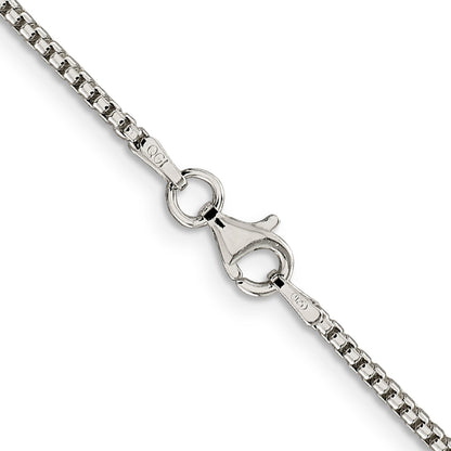 42 Inch Sterling Silver 1.75mm Round Box Chain Necklace
