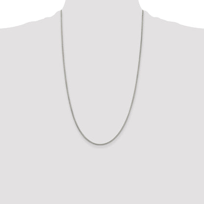 26 Inch Sterling Silver 1.75mm Round Box Chain Necklace