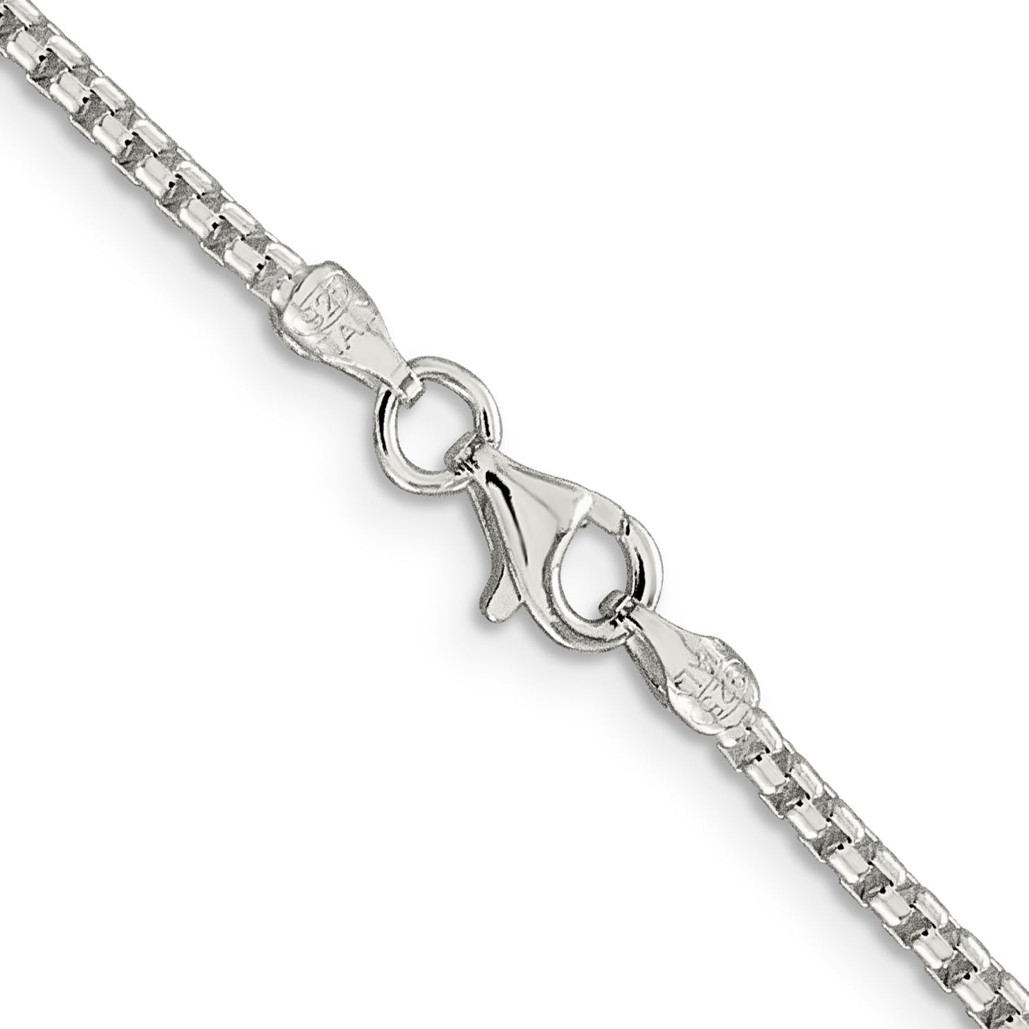 24 Inch Sterling Silver 2mm Round Box Chain Necklace