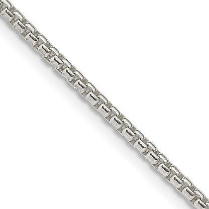 26 Inch Sterling Silver 2mm Round Box Chain Necklace