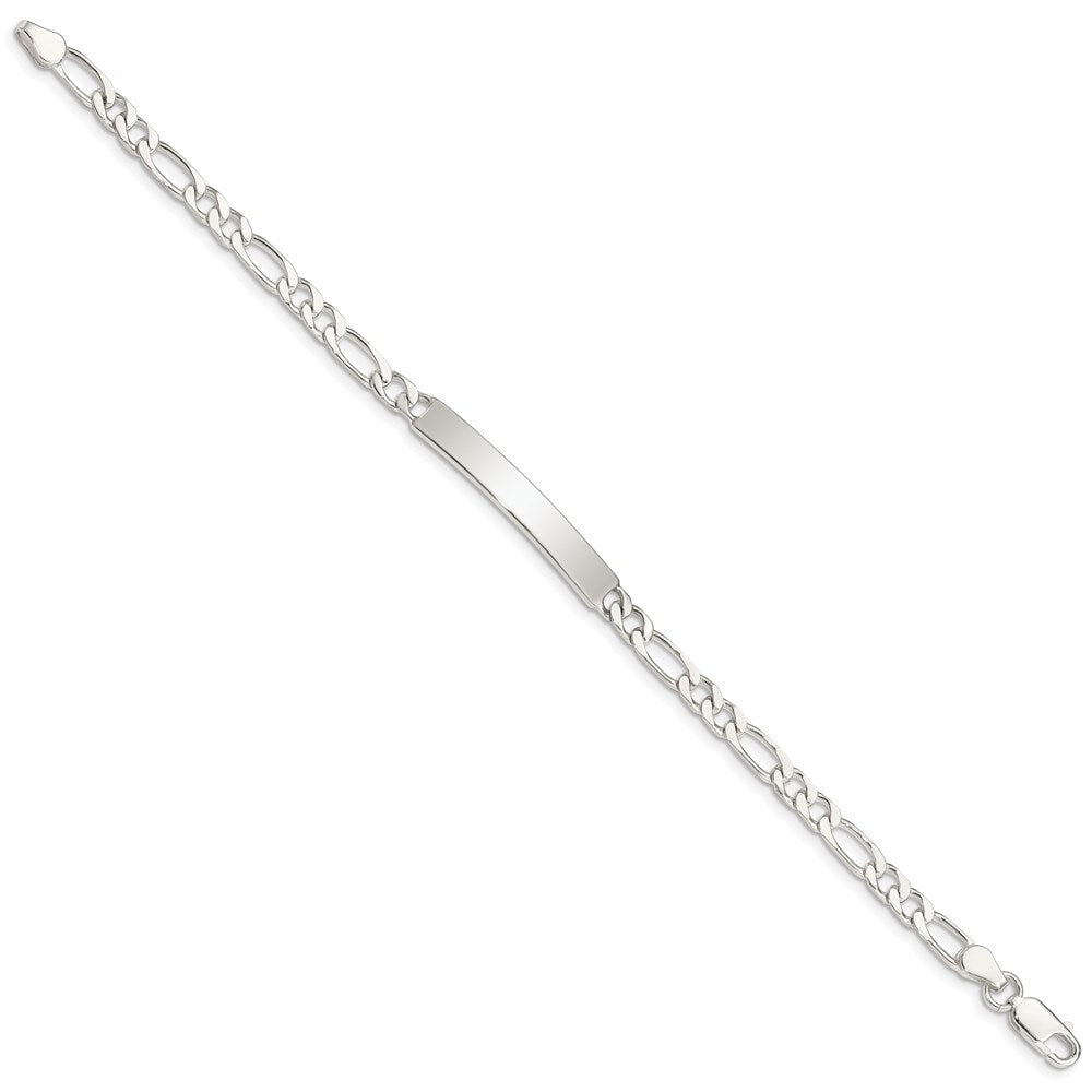 7 Inch Sterling Silver 7Inch Engraveable Figaro Link Id Bracelet