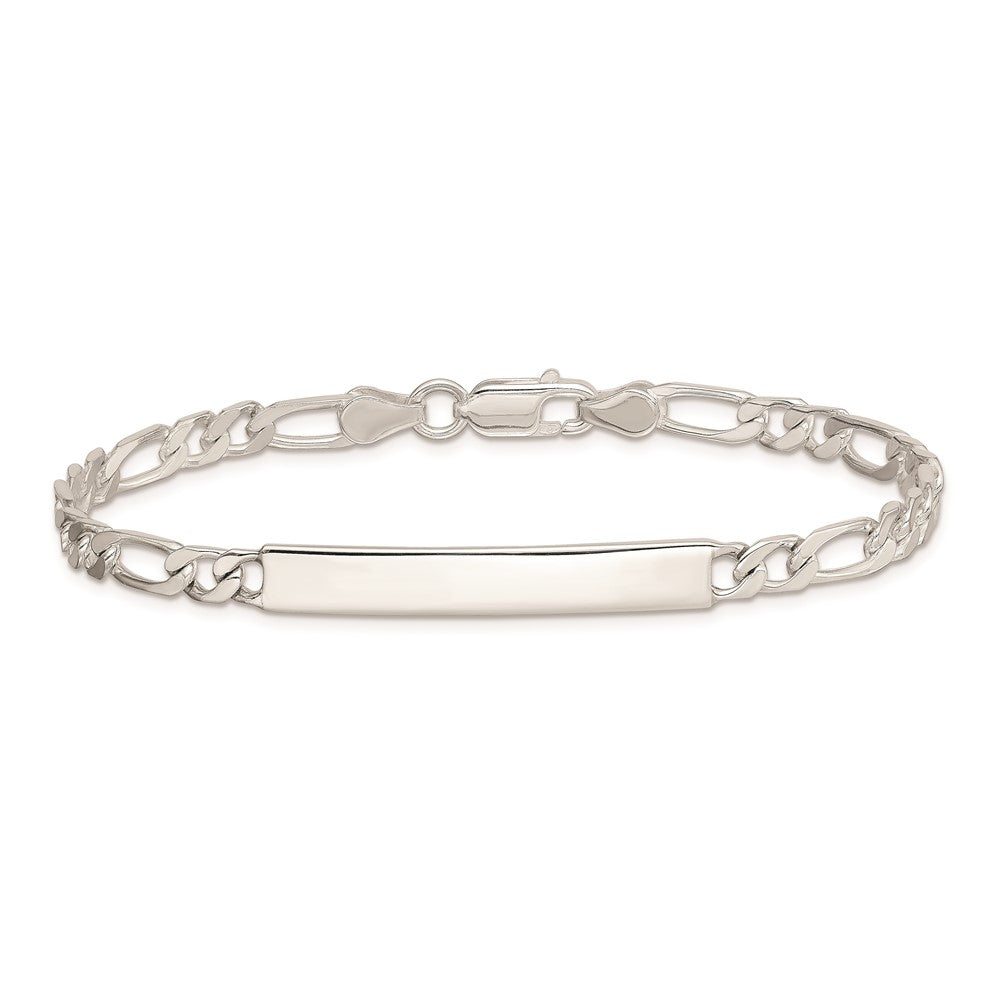 7 Inch Sterling Silver 7Inch Engraveable Figaro Link Id Bracelet