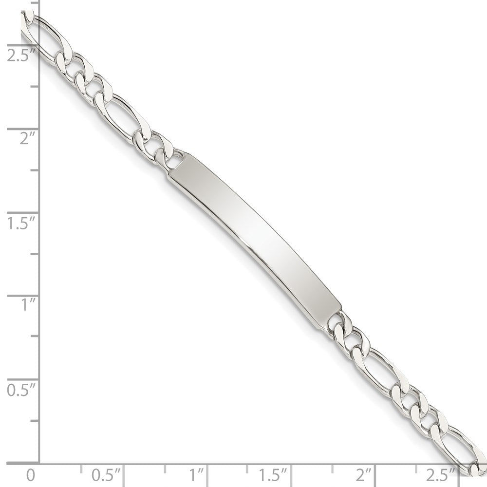 7 Inch Sterling Silver 7Inch Engraveable Figaro Link Id Bracelet