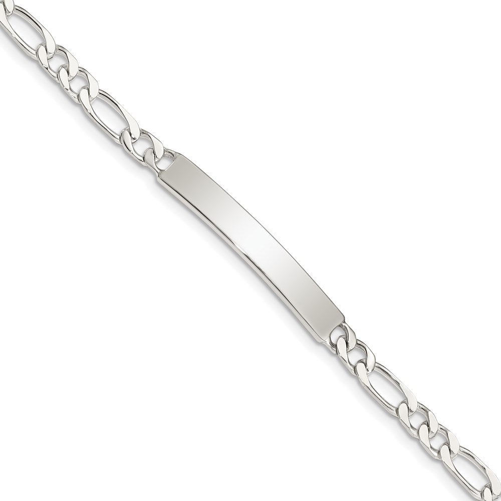 7 Inch Sterling Silver 7Inch Engraveable Figaro Link Id Bracelet