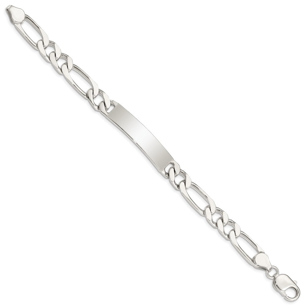 8.5 Inch Sterling Silver 8.5Inch Polished Engraveable Figaro Link Id Bracelet