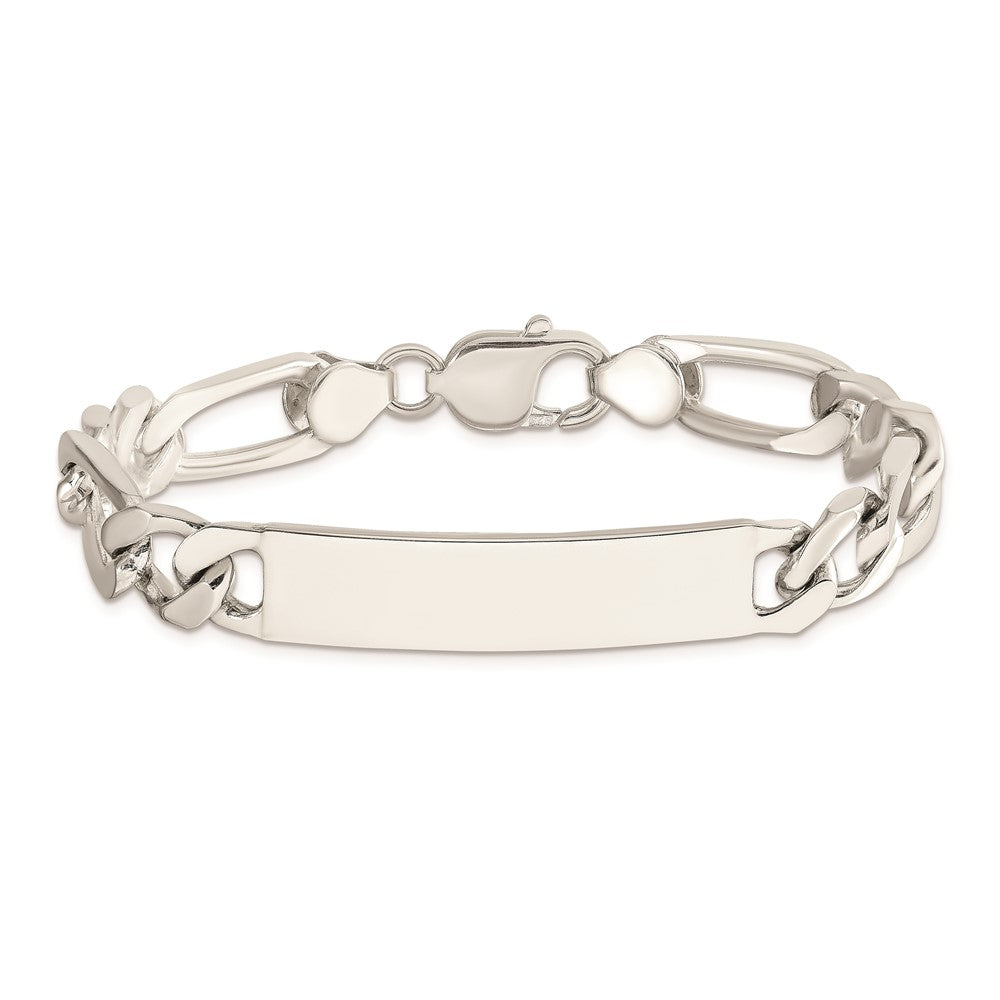 8.5 Inch Sterling Silver 8.5Inch Polished Engraveable Figaro Link Id Bracelet