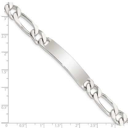 8.5 Inch Sterling Silver 8.5Inch Polished Engraveable Figaro Link Id Bracelet