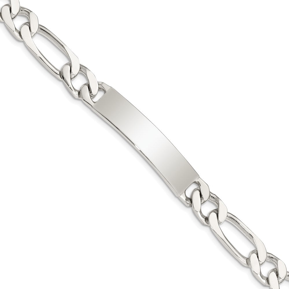 8.5 Inch Sterling Silver 8.5Inch Polished Engraveable Figaro Link Id Bracelet