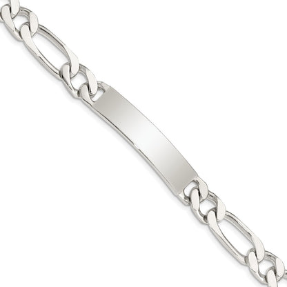 8.5 Inch Sterling Silver 8.5Inch Polished Engraveable Figaro Link Id Bracelet