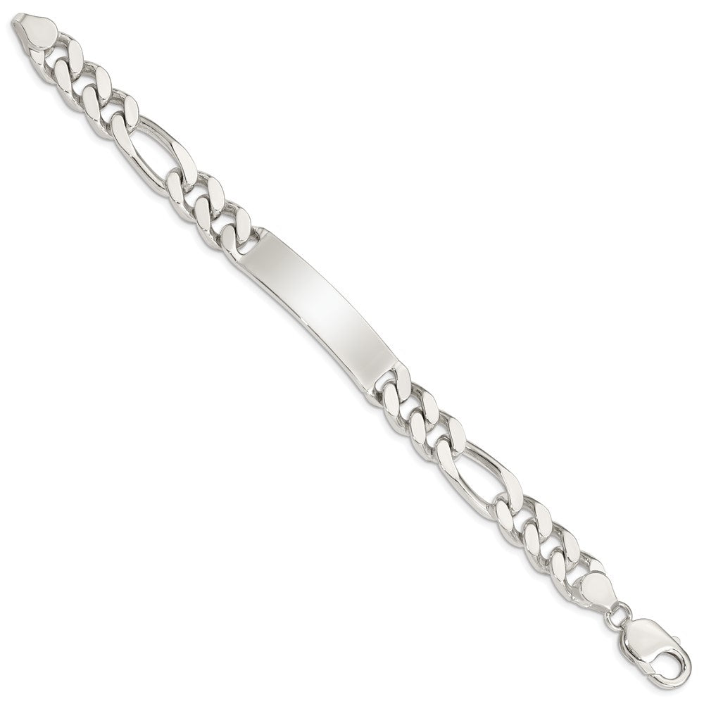 8.5 Inch Sterling Silver 8.5Inch Polished Engraveable Figaro Link Id Bracelet