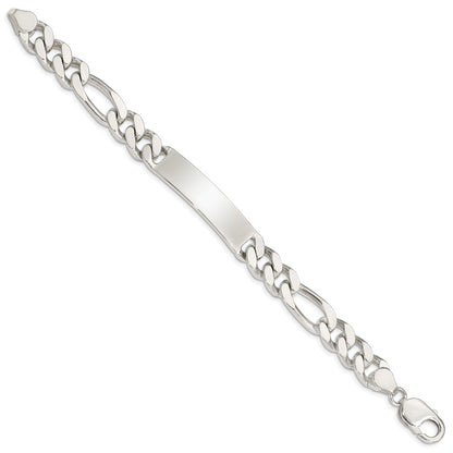 8.5 Inch Sterling Silver 8.5Inch Polished Engraveable Figaro Link Id Bracelet