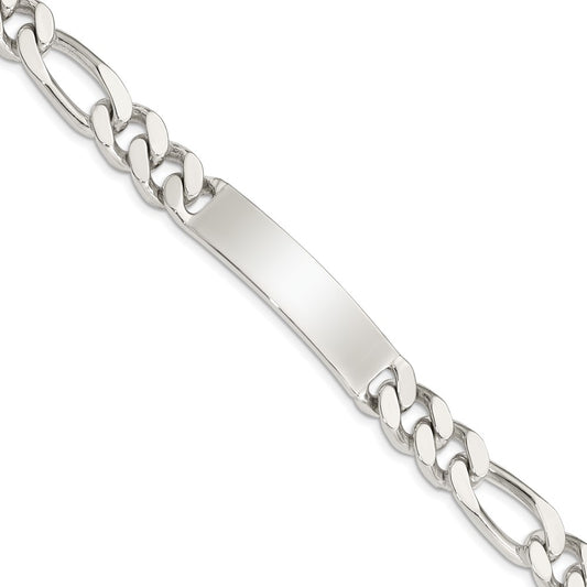 8.5 Inch Sterling Silver 8.5Inch Polished Engraveable Figaro Link Id Bracelet