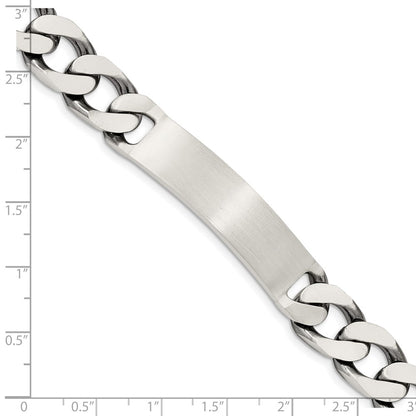 7.5 Inch Sterling Silver 7.5Inch Engraveable Antiqued Curb Link Id Bracelet