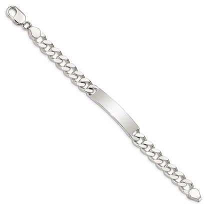 8 Inch Sterling Silver 8Inch Polished Engraveable Curb Link Id Bracelet
