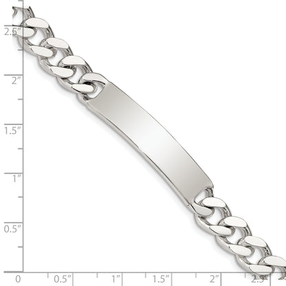 8 Inch Sterling Silver 8Inch Polished Engraveable Curb Link Id Bracelet