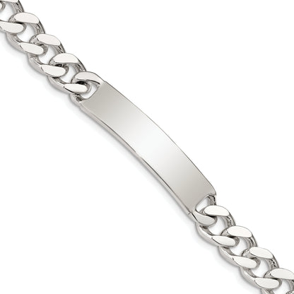 8 Inch Sterling Silver 8Inch Polished Engraveable Curb Link Id Bracelet