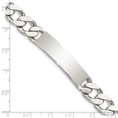 8.5 Inch Sterling Silver 8.5Inch Polished Engraveable Curb Link Id Bracelet