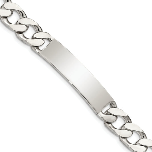 8.5 Inch Sterling Silver 8.5Inch Polished Engraveable Curb Link Id Bracelet