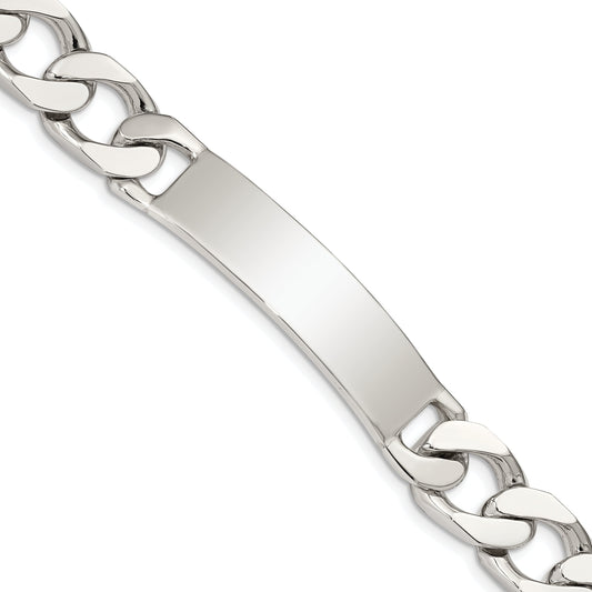 8.5 Inch Sterling Silver 8.5Inch Polished Engraveable Curb Link Id Bracelet