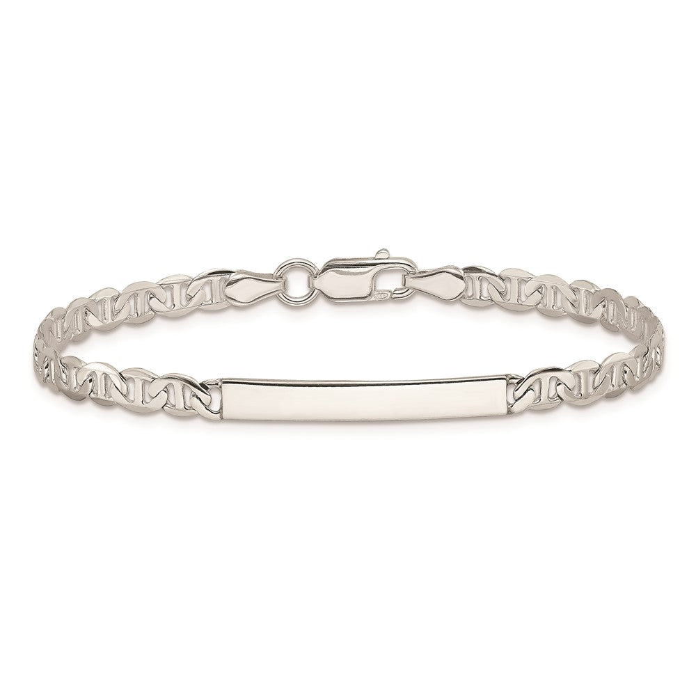 8 Inch Sterling Silver 8Inch Polished Engraveable Anchor Link Id Bracelet