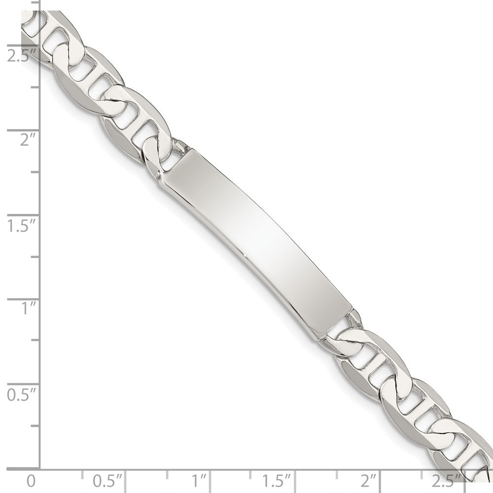 8 Inch Sterling Silver 8Inch Polished Engraveable Anchor Link Id Bracelet