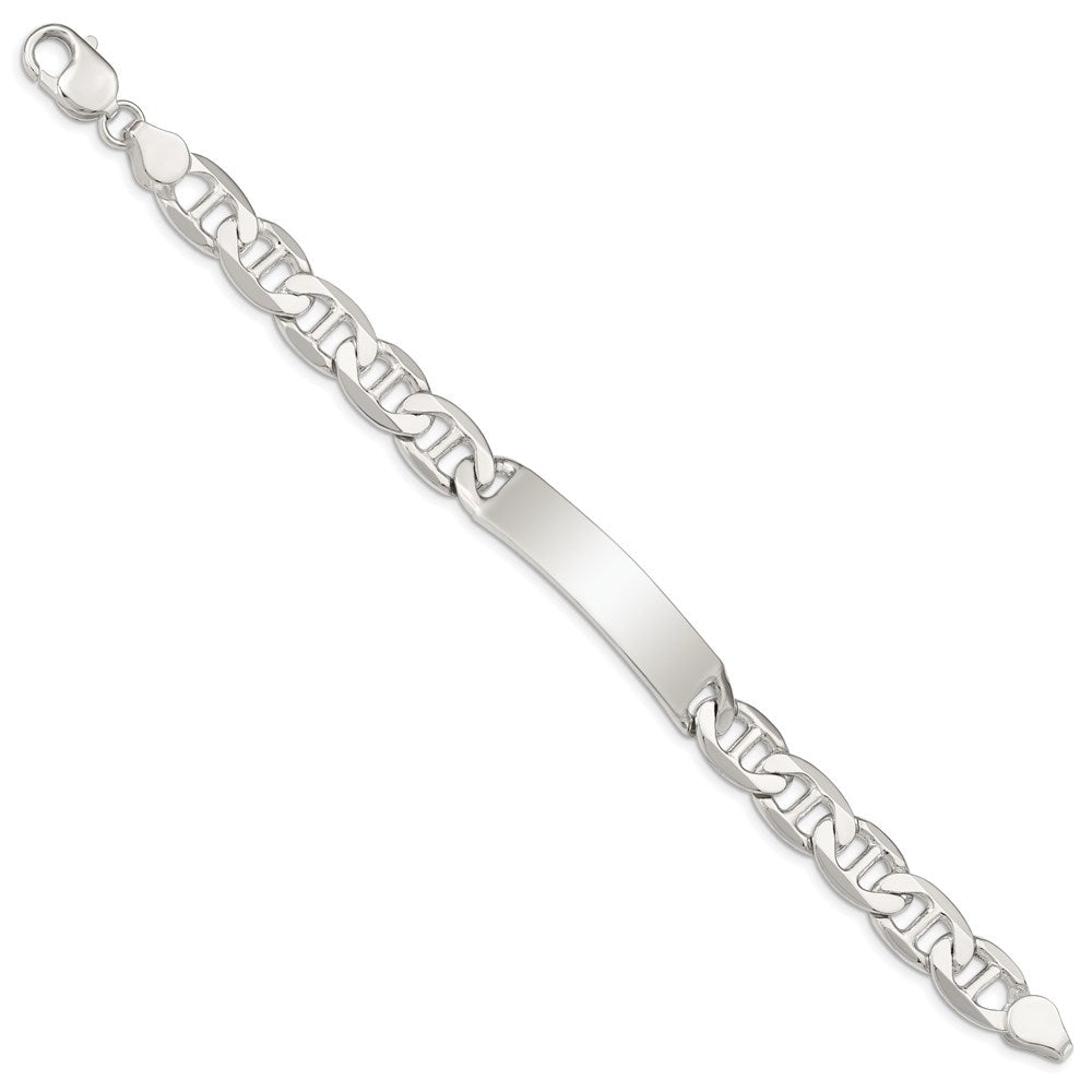 8.5 Inch Sterling Silver 8.5Inch Polished Engraveable Anchor Link Id Bracelet