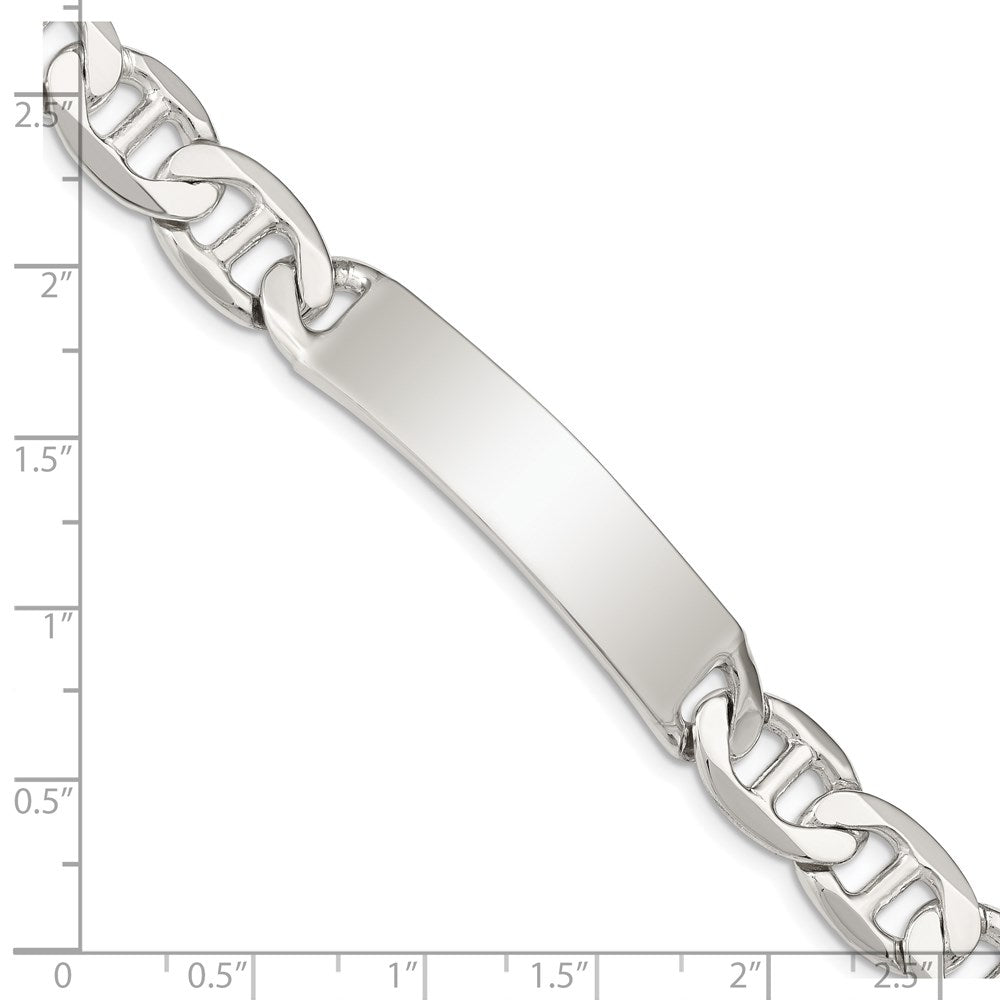 8.5 Inch Sterling Silver 8.5Inch Polished Engraveable Anchor Link Id Bracelet